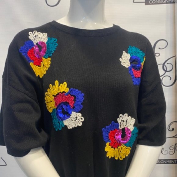 Escada Sequin Sz S/M Sweater - Picture 2 of 4